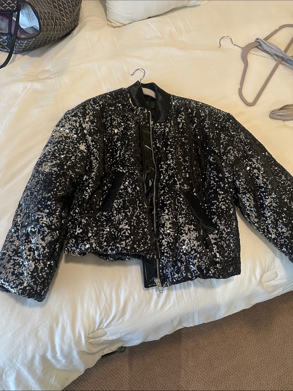 Sequin blanc nyc puffer jacket size small - Picture 8 of 9